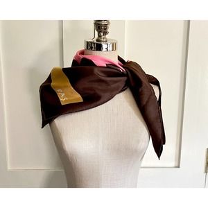 Vintage 60s P.A.S. Handrolled Silk Scarf